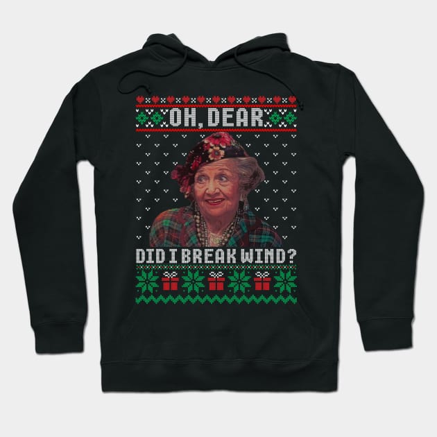 Christmas Vacation - Aunt Bethany Did I Just Break Wind - Ugly Christmas Sweater Hoodie by Stacy Peters Art